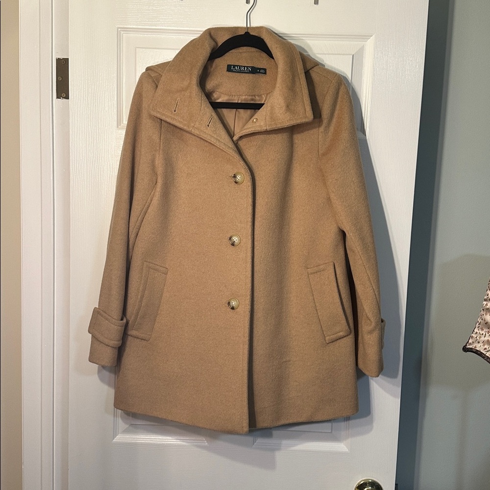 Ralph Lauren Camel Wool Peacoat
